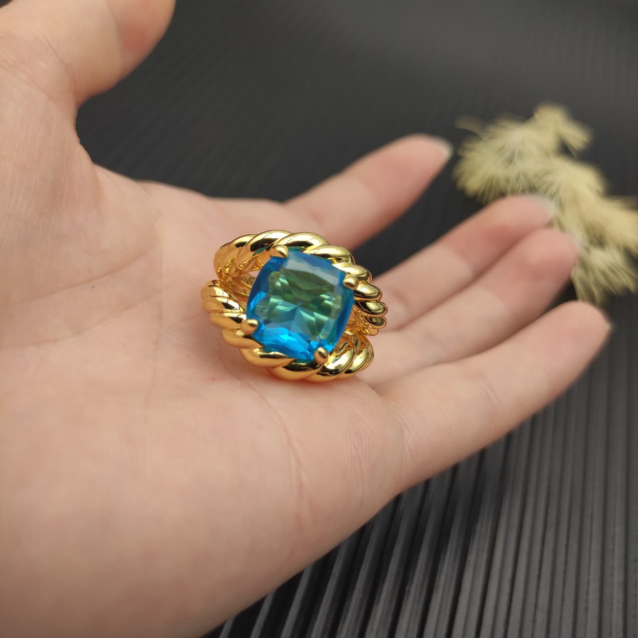 David Yurman Blue Gemstone Ring